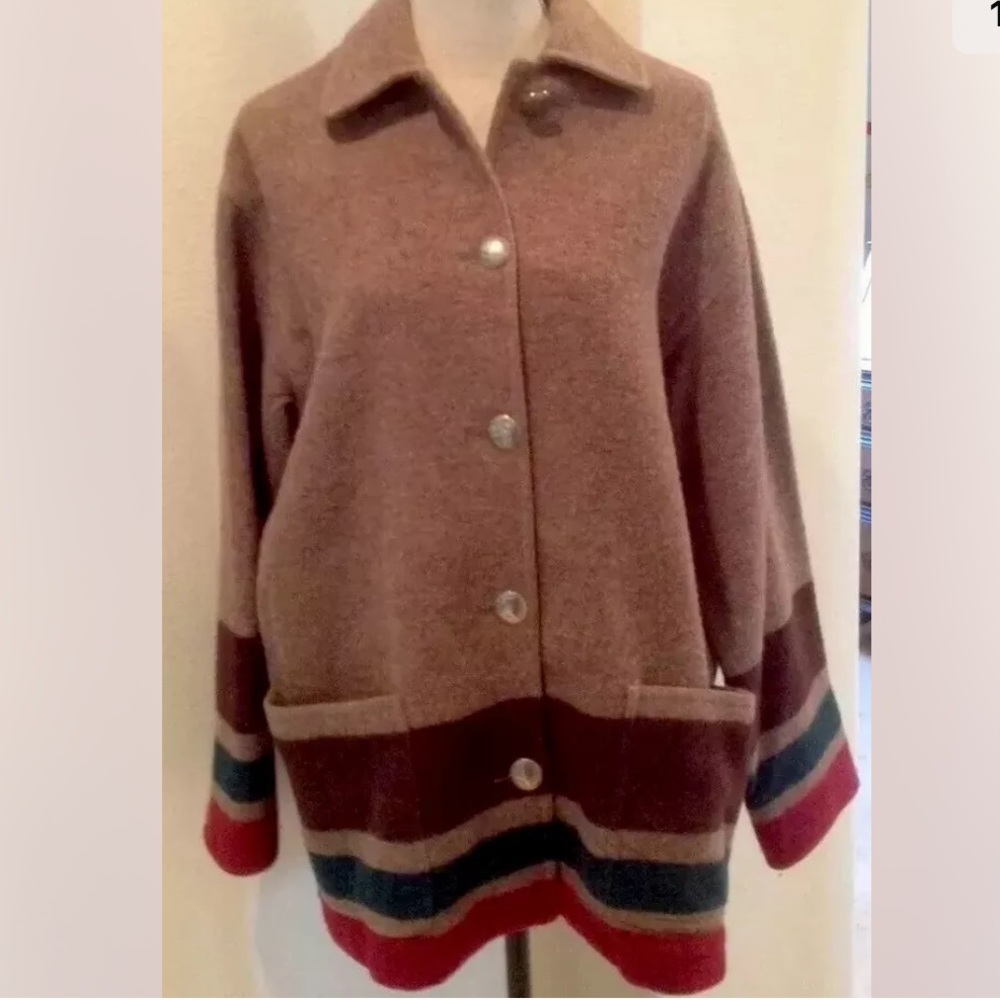 RALPH LAUREN Wool American Indian Blanket Hudson Bay Style Jacket M Made in USA - Picture 12 of 12